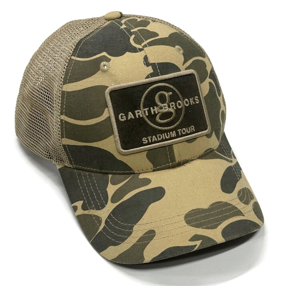 Garth Brooks Stadium‎ Tour Black Patch Trucker Hat SnapBack Adjustable Cap Camo